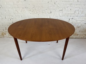 Incredible 1950's high quality Danish Modern Oval teak dining table designed by Borge Mogensen for Soborg Mobelfabrik - Comes with one leaf - seats - 4-6 - newly refinished - measures -SOLD