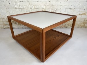 Fantastic Mid-century Modern 2 tier coffee table newly refinished - (SOLD)