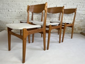 Lovely set of Vintage Danish Modern teak dining chairs -nicely made - great joinery - excellent vintage condition