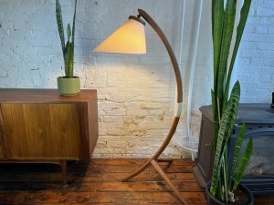 Exceptional Mid-century Modern teak 3 leg arc lamp - this beauty stands - $750(SOLD)