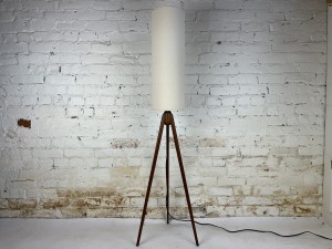 Outstanding Mid-century Modern Atomic tripod floor lamp with a new custom shade - WOW - (SOLD)