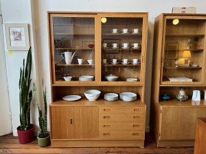 Incredible 2 piece Hundevad double wide teak cabinet circa 1960's outstanding quality craftsmanship - Made in Denmark - measures - 54.5"L x 17" D x 77"H -$1,800