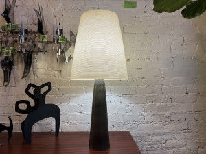 Exceptional Very Early Mid-century Modern Pottery lamp by Lotte and Gunnar Bostlund - the glaze and texture is absolutely exquisite - A Collector MUST have ;) - comes with the original spun fiberglass shade - stands 33"H - - (SOLD)