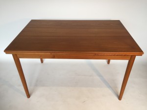 Lovely Vintage 1960's teak draw-leaf dining table - fantastic compact size - perfect for a small kitchen & /or condo living :) - excellent vintage condition - 48"L x 31.5"D x 29"H - fully extended - 80"L (SOLD)