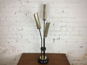 Spectacular 1950's metal table lamp in the style of bulrushes also known as cat tails :) - very well made - stands 32"H - (SOLD)