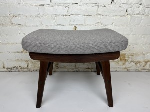 Spectacular Mid-century Modern foot stool newly re-upholstered - measures - 20.5"x 14.5" x 15"H - (SOLD)