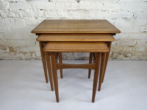Lovely Set of 1960s Danish Modern teak nesting tables - good vintage condition(SOLD)