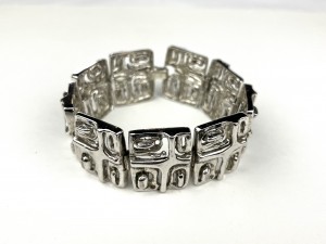 Exquisite high quality Modernist Silver bracelet -SOLD
