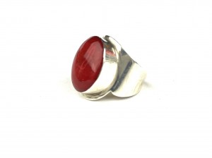 Gorgeous sliver ring with I believe a red agate - stamped 925 - SOLD