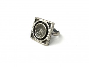Spectacular Brutalist textured Pewter Ring - by Canadian Artist Robert Larin - adjustable band - SOLD