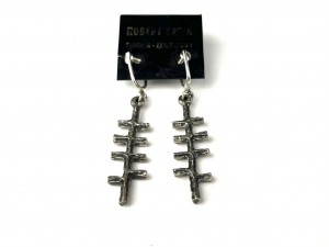 Spectacular Brutalist Pewter screw back earrings by Canadian Artist Robert Larin - Montreal - (HOLD)