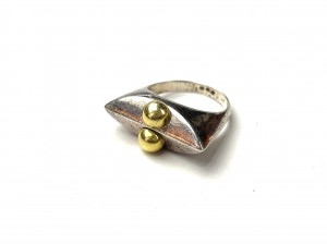 Vintage modernist silver ring $120