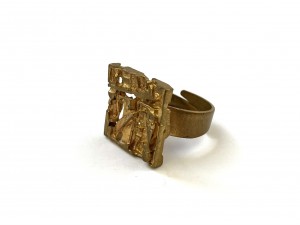 Vintage modernist bronze ring by Jorma Laine Finland (SOLD)