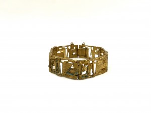 Vintage modernist bronze bracelet by Jorma Laine Finland $175