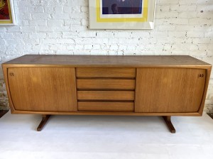 Handsome Scandinavian Modern 60's teak sideboard - loads of storage - nice vintage condition - this beauty measures 79"L x 19.5"D x 31.5"H - SOLD