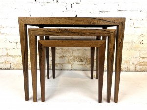Gorgeous Set of quality Rosewood nesting tables - circa 1960s - perfect for compact spaces /minimalist - use one or all three :) -(SOLD)