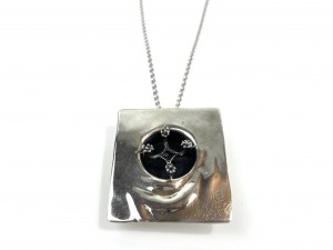 Exceptional and incredibly RARE Guy Vidal Kinetic Shadowbox Pendant Necklace - Canadian Modernism at it's finest - Quebec- signed - $350