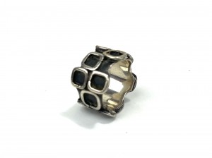 Fantastic Abstract Modernist Silver ring - very small size - 4.5 $75