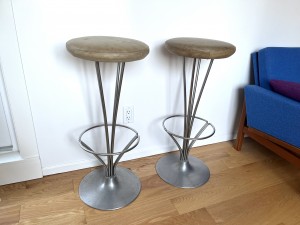 Set of 2 stools by Piet Hein for Fritz Hansen, Denmark 1960s original condition SOLD