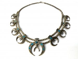 A classic southwest silver and turquoise necklace $400