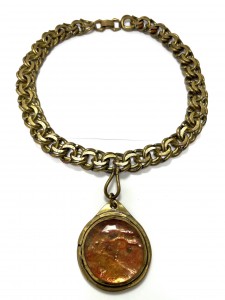 A great vintage brass necklace and chain by Rafael, Toronto $120