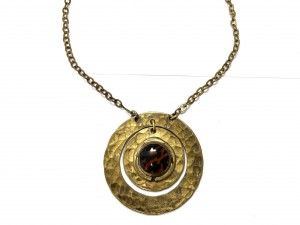 A great vintage brass necklace and chain by Rafael, Toronto $120