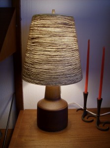Mid-century modern ceramic lamp designed by husband and wife team Lotte & Gunnar Bostlund - (SOLD)