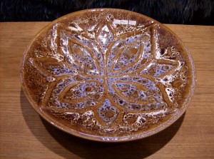 Stunning Chalvignac ceramic shallow dish.  Made in Montreal - 1960's-70's - (SOLD)