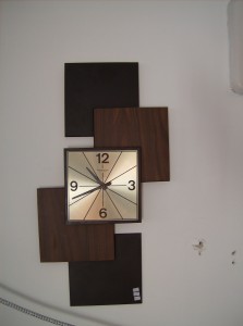 Fabulous Mid-century modern wall clock by Caravelle - (SOLD)
