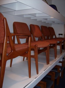 An absolutely stunning set of Danish teak dining chairs 2 arm and 4 side chairs by iconic Architect/Designer Arne Vodder  -get ready for this -they are only - (SOLD)
