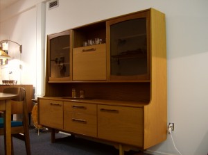 Absolutely stunning Mid-century modern teak one piece buffet and hutch made in the UK - (SOLD)