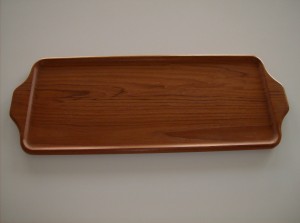 Beautiful solid teak tray designed by Karl Holmberg made in Sweden - (SOLD)