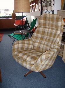 Groovy lounge chair made in the 60's by Swedfurn in Sweden -  super comfortable/tilt and swivels - perfect - (SOLD)
