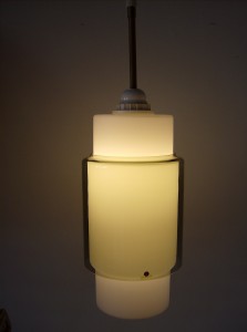 Spectacular Finnish glass pendant light for Iittala - measures 11"X6" - (SOLD)