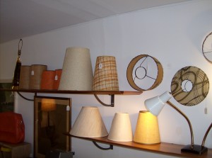 We always have a fabulous selection of Vintage and Retro fiberglass lamp shades - prices range from $15 - $65