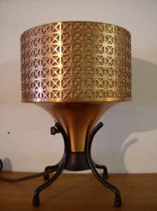Interesting 1950's uplighter lamp - copper and iron - (SOLD)