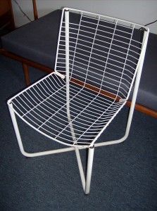 Fantastic set of 4 vintage wire chairs - great for indoor or out - good vintage condition - $300/set
