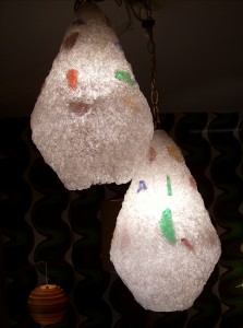 Spectacular 1970's spagetti swag lights.... excellent condition - killer glow - they measure - 19" X 12"(at the widest area) (SOLD)