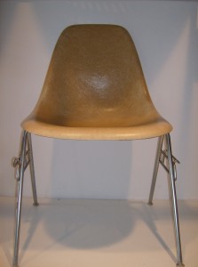 An Original vintage Eames fiberglass side chair for Herman Miller - nice condition -a must have for a Mid-century modern enthusiast - (SOLD)