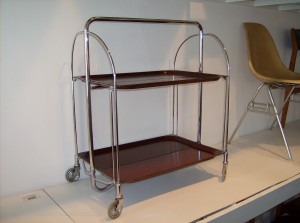 Incredible 1950's 2 tier trolley made in Germany by Gerlinol - super functional and versatile - it can be folded in half or fully - NICE!!! - great condition -(SOLD)