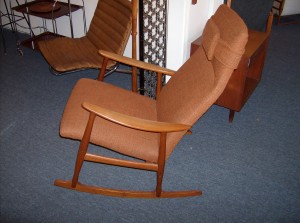 Incredible Mid-century modern teak rocking chair in really excellent condition - perfect for expectant mothers and anyone wanting a super comfortable stylish modern gem - (SOLD)