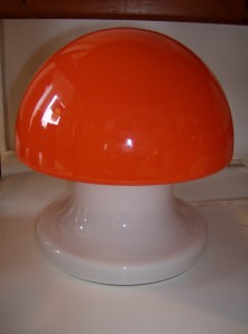 Incredible Italian? all glass mushroom lamp - excellent condition - lovely when lit/or not - (SOLD)