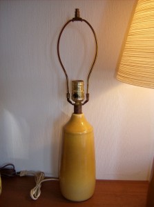 Lovely vintage ceramic lamp base by designers Lotte and Gunnar Bostlund - excellent condition - sorry no shade - (SOLD)